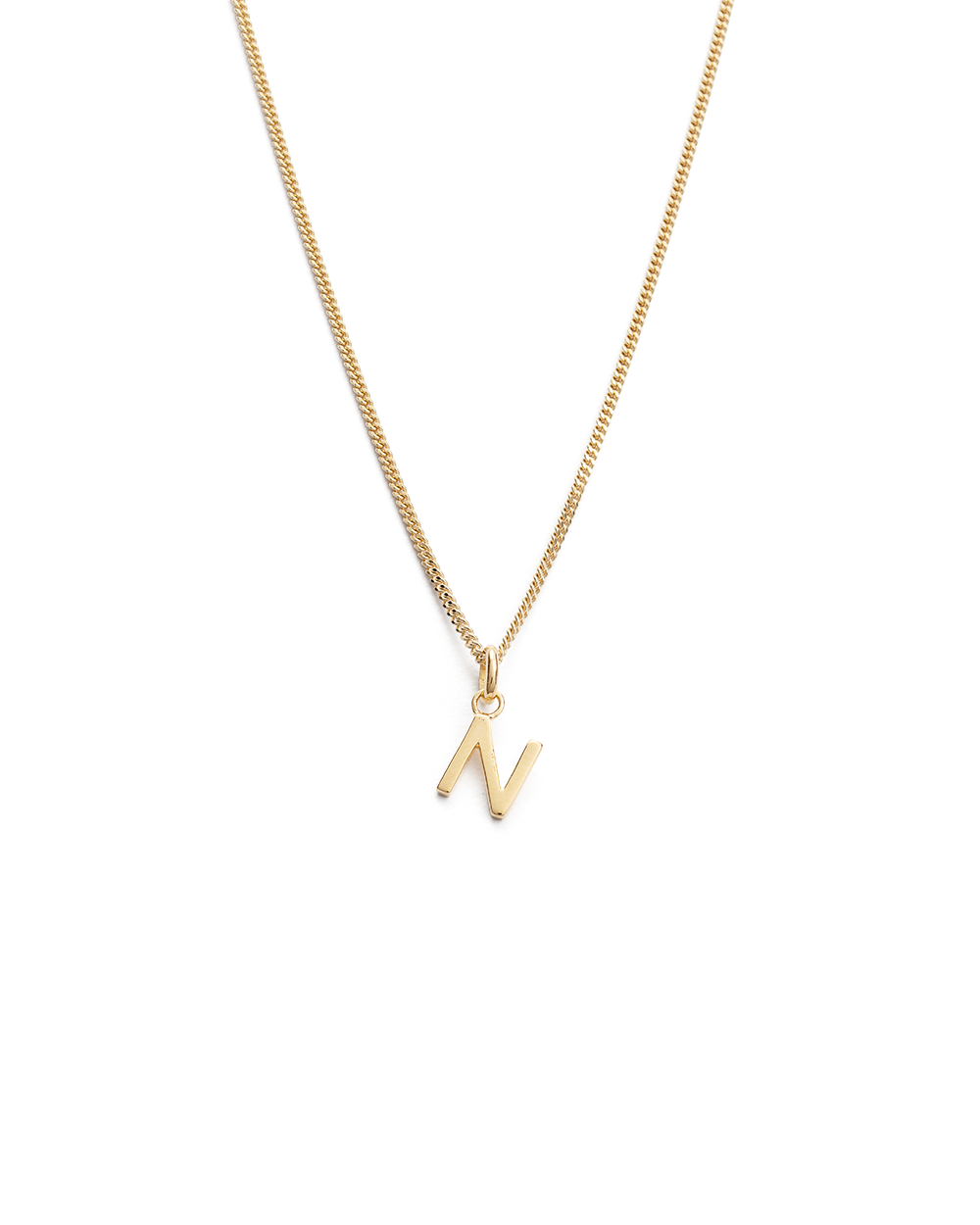 OUTLINE INITIAL NECKLACE A-Z (18K GOLD VERMEIL)