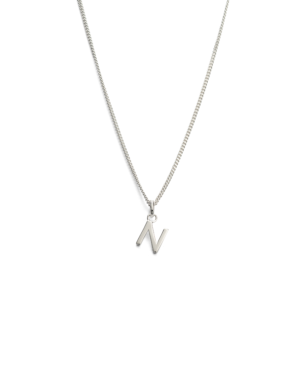 OUTLINE INITIAL NECKLACE A-Z (STERLING SILVER)