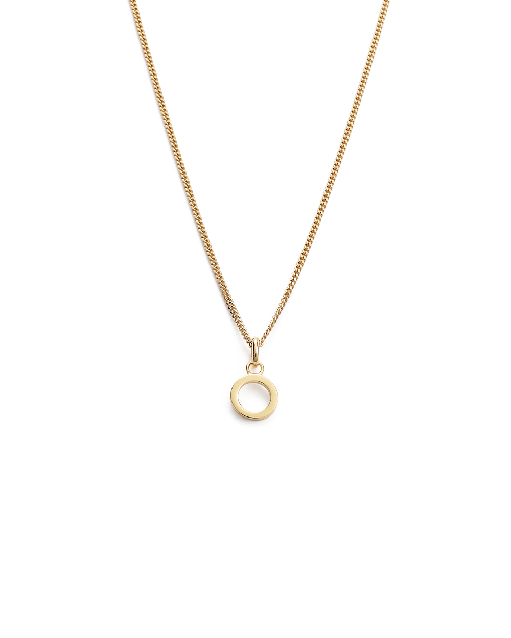 OUTLINE INITIAL NECKLACE A-Z (18K GOLD VERMEIL)