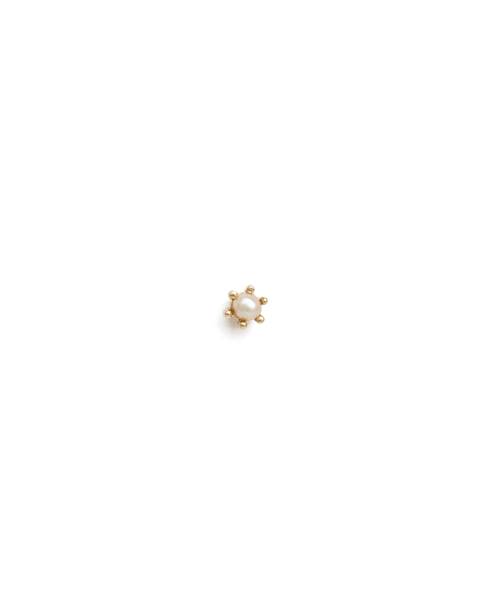 PETITE PEARL STUDS (9K GOLD) - IMAGE 5