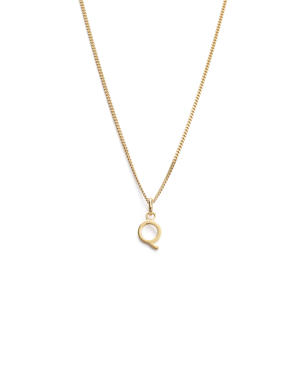 OUTLINE INITIAL NECKLACE A-Z (18K GOLD VERMEIL)