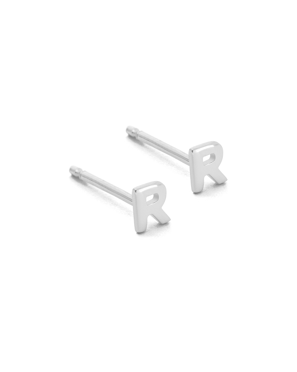 INITIAL EARRINGS (STERLING SILVER)
