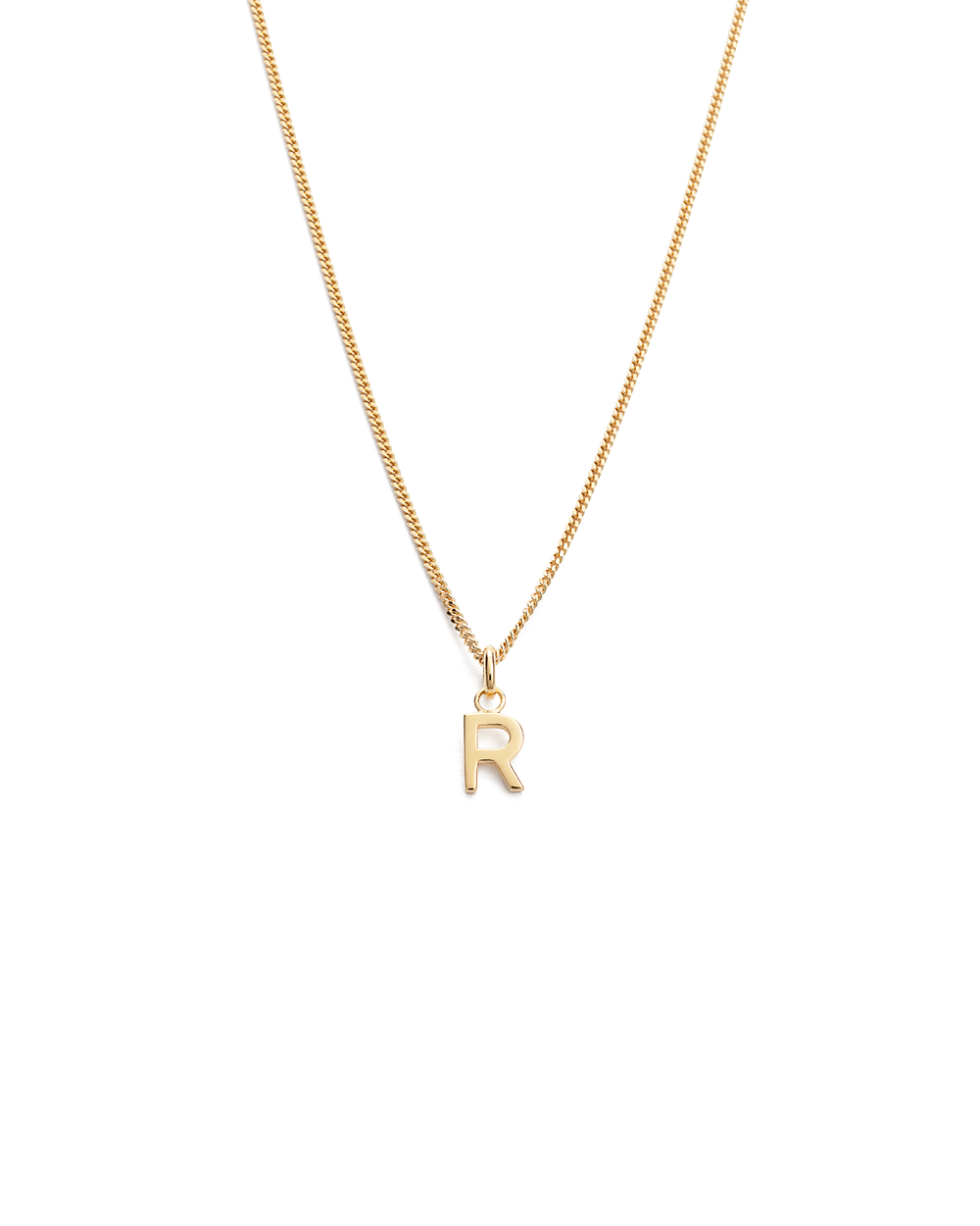 OUTLINE INITIAL NECKLACE A-Z (18K GOLD VERMEIL)