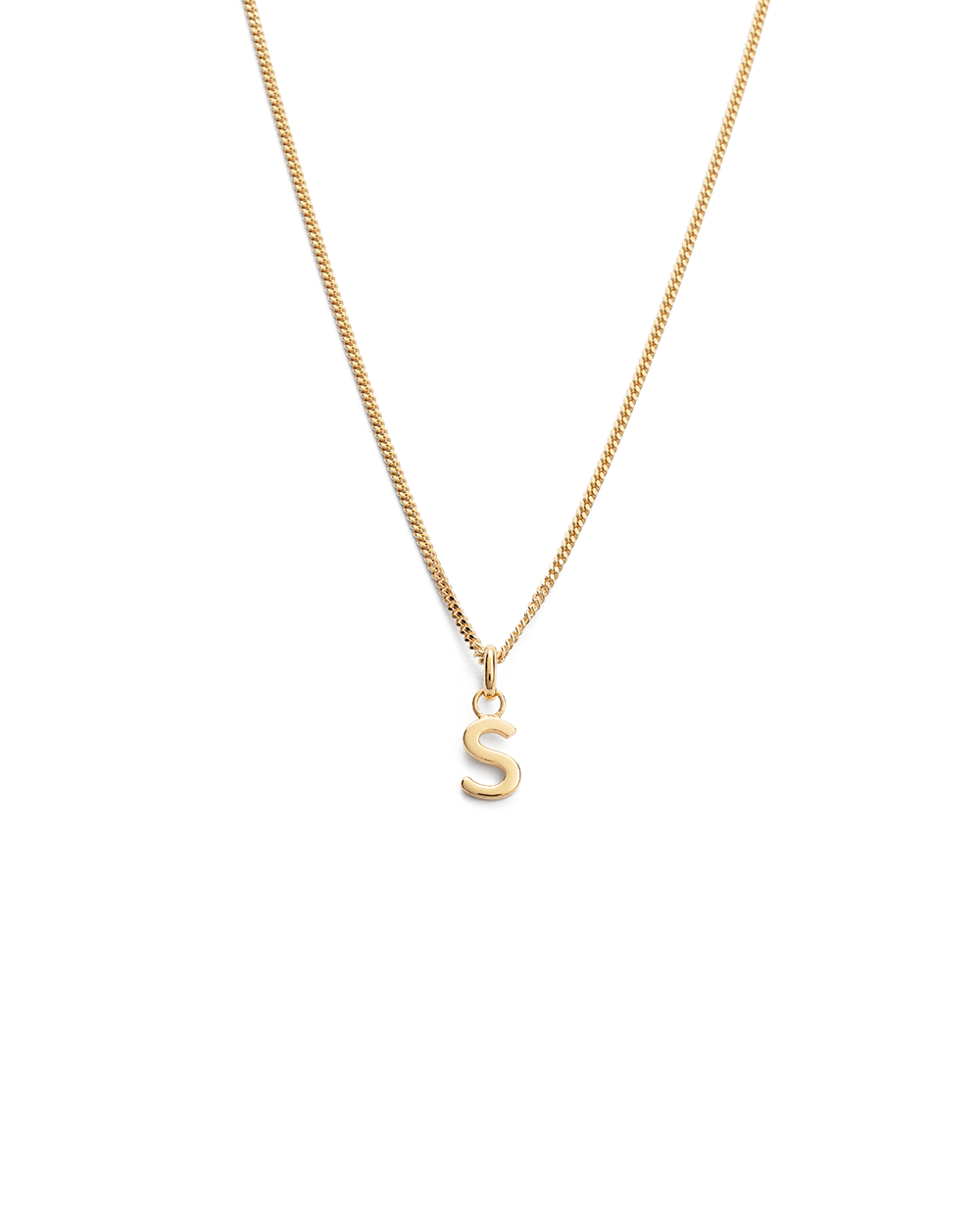 OUTLINE INITIAL NECKLACE A-Z (18K GOLD VERMEIL)