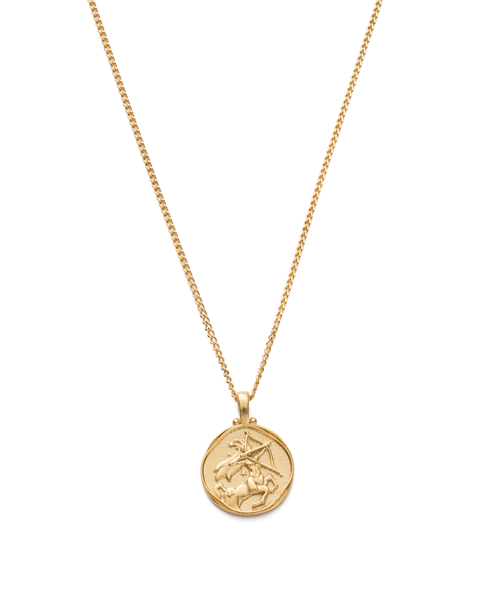 SAGITTARIUS ZODIAC NECKLACE (18K GOLD VERMEIL) - IMAGE 1