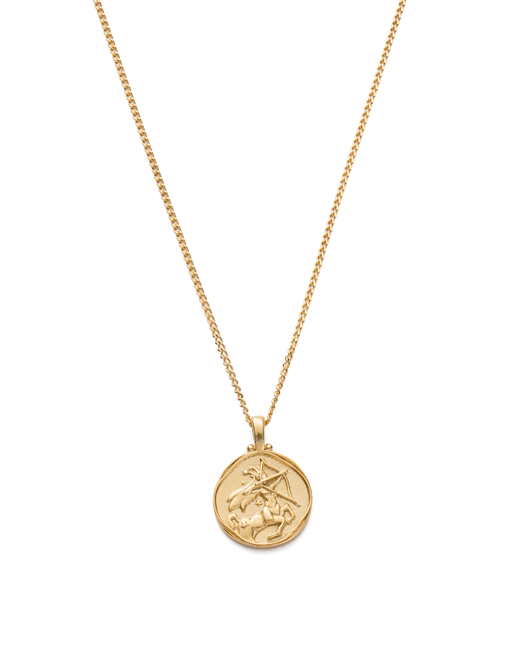 SAGITTARIUS ZODIAC NECKLACE (18K GOLD VERMEIL) - IMAGE 1