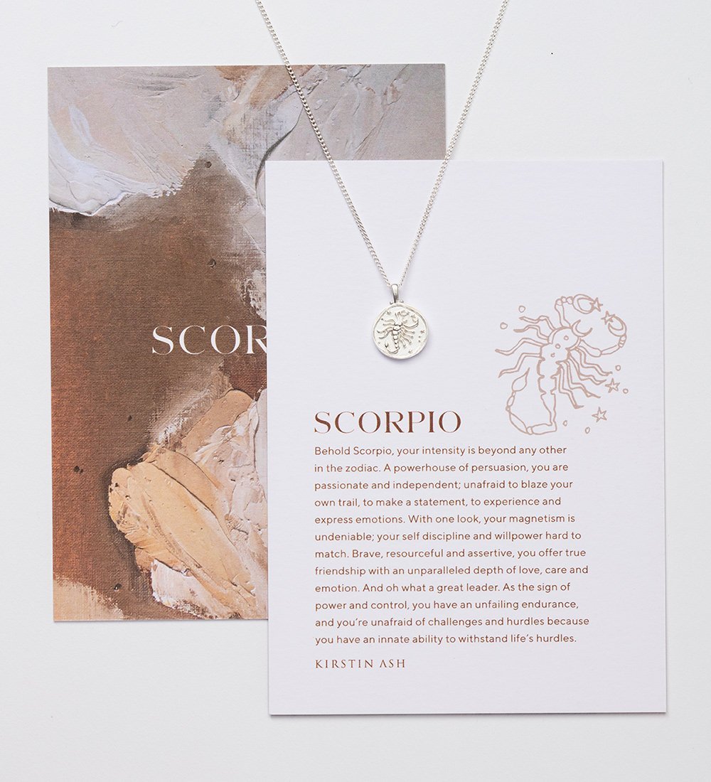 SCORPIO ZODIAC NECKLACE (STERLING SILVER) - IMAGE 5
