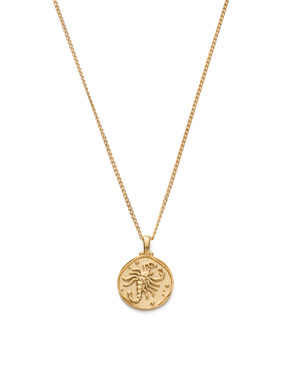 SCORPIO ZODIAC NECKLACE (18K GOLD VERMEIL) - IMAGE 1