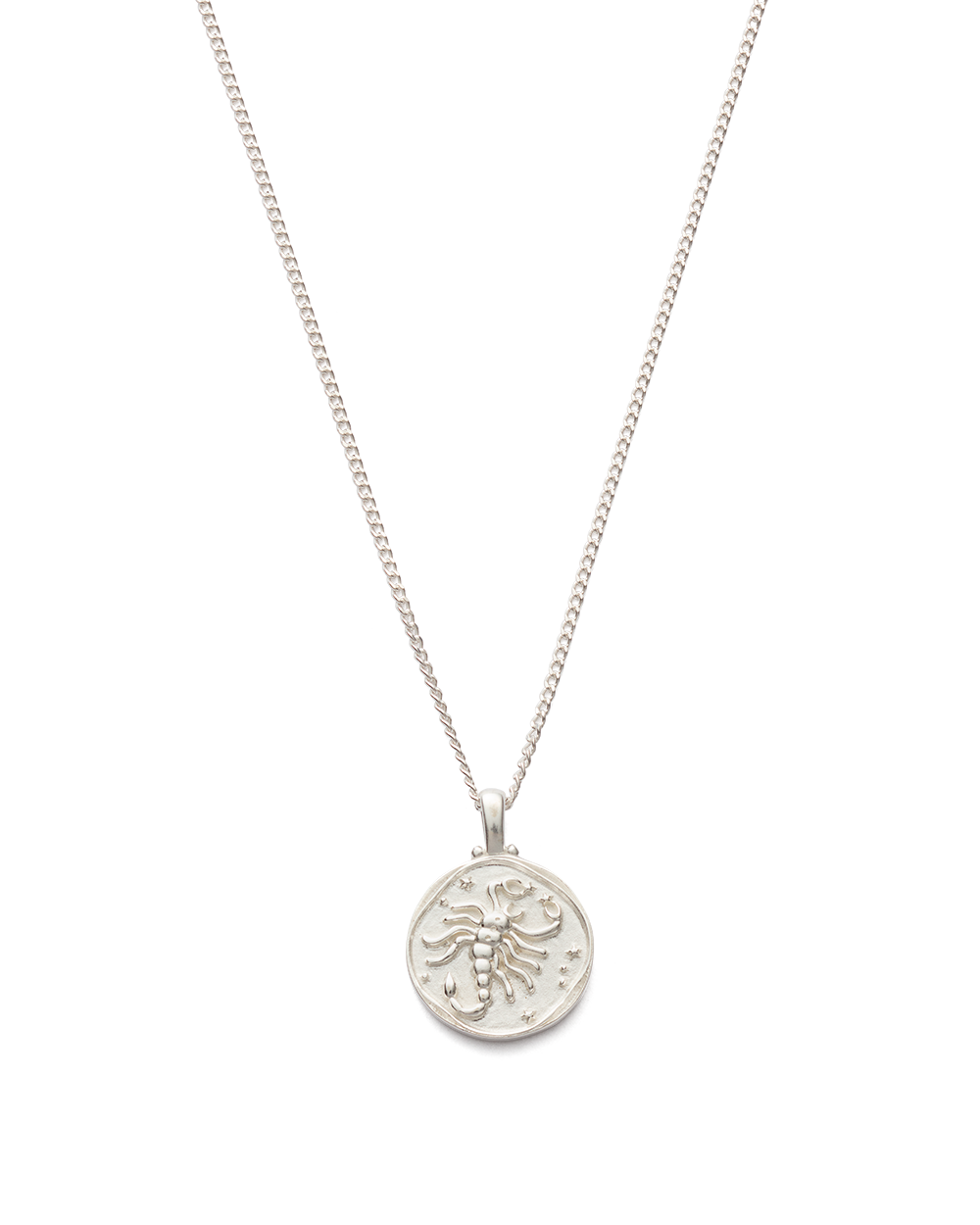 SCORPIO ZODIAC NECKLACE (STERLING SILVER) - IMAGE 1