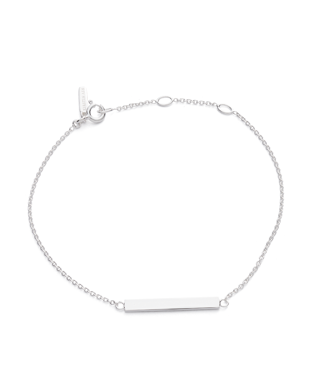 SENTIMENT BAR BRACELET (STERLING SILVER) - IMAGE 1