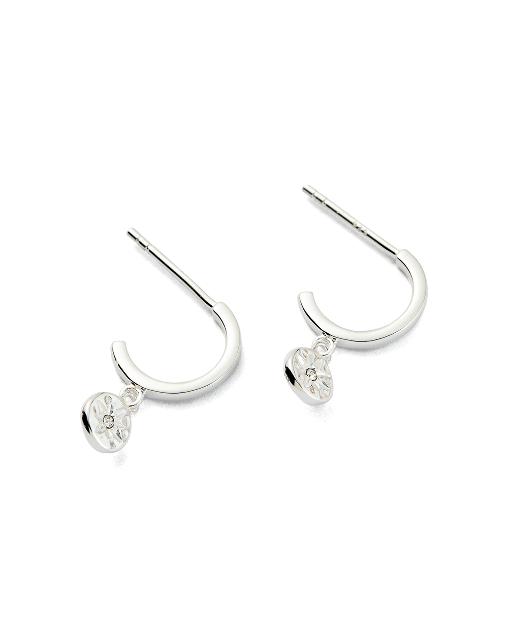 STAR COIN HOOPS (STERLING SILVER) - IMAGE 4