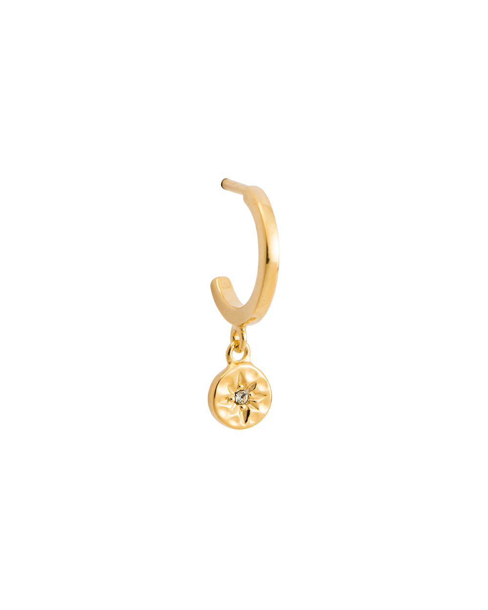 STAR COIN HOOPS (18K GOLD PLATED) - IMAGE 7