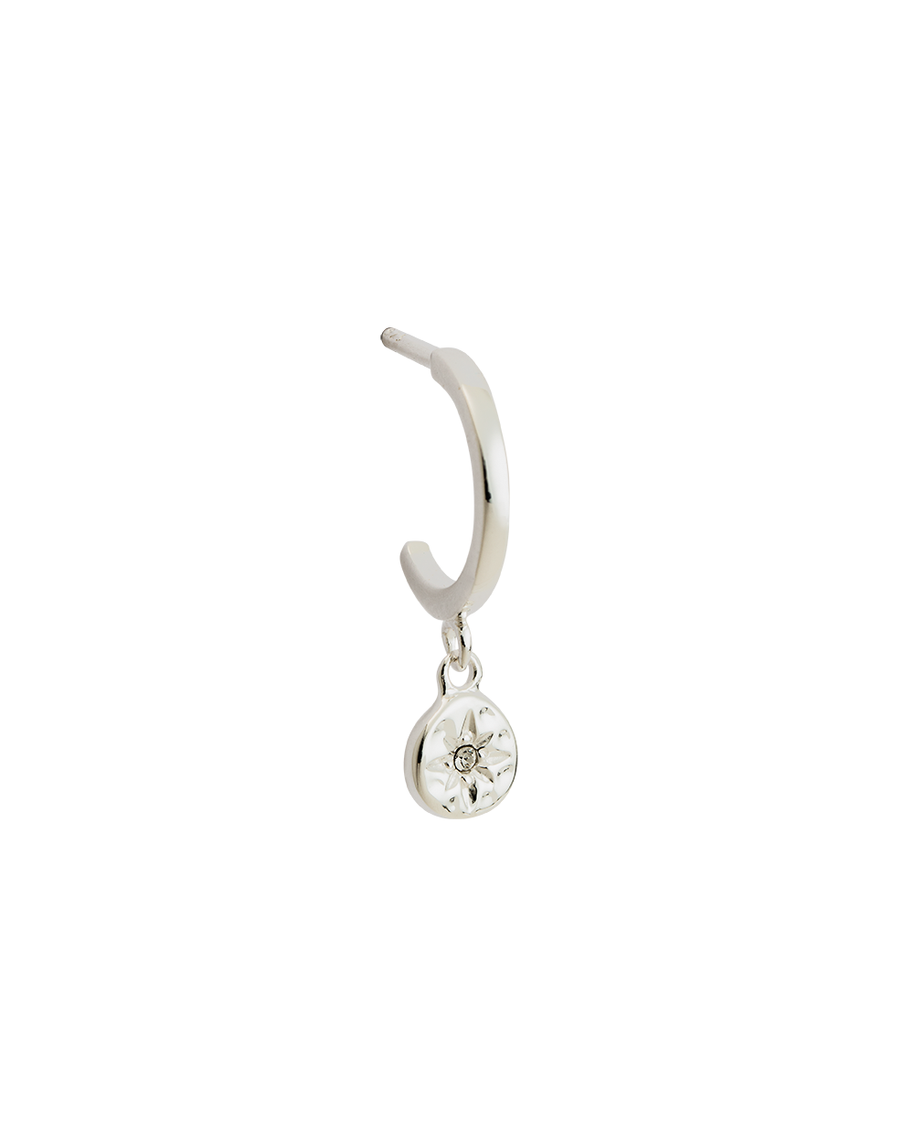 STAR COIN HOOPS (STERLING SILVER) - IMAGE 8