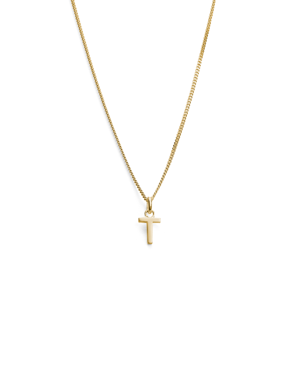 OUTLINE INITIAL NECKLACE A-Z (18K GOLD VERMEIL)