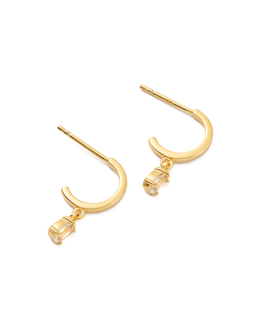 TEARDROP HOOPS (18K GOLD PLATED) - IMAGE 4