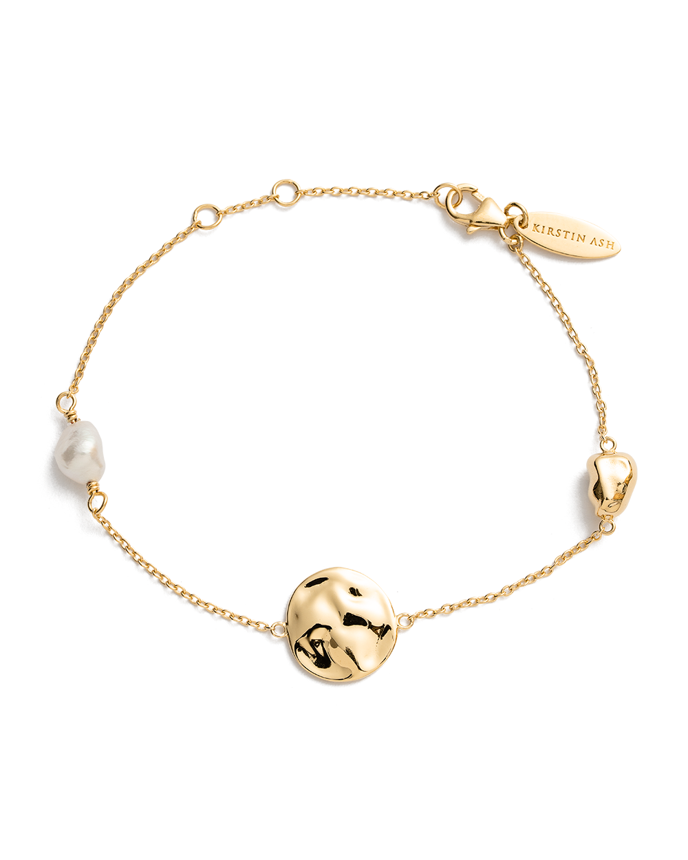 TIDAL PEARL BRACELET (18K GOLD PLATED) - IMAGE 1