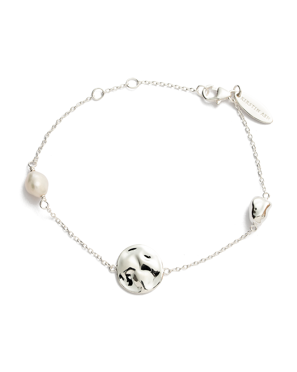 TIDAL PEARL BRACELET (STERLING SILVER) - IMAGE 1