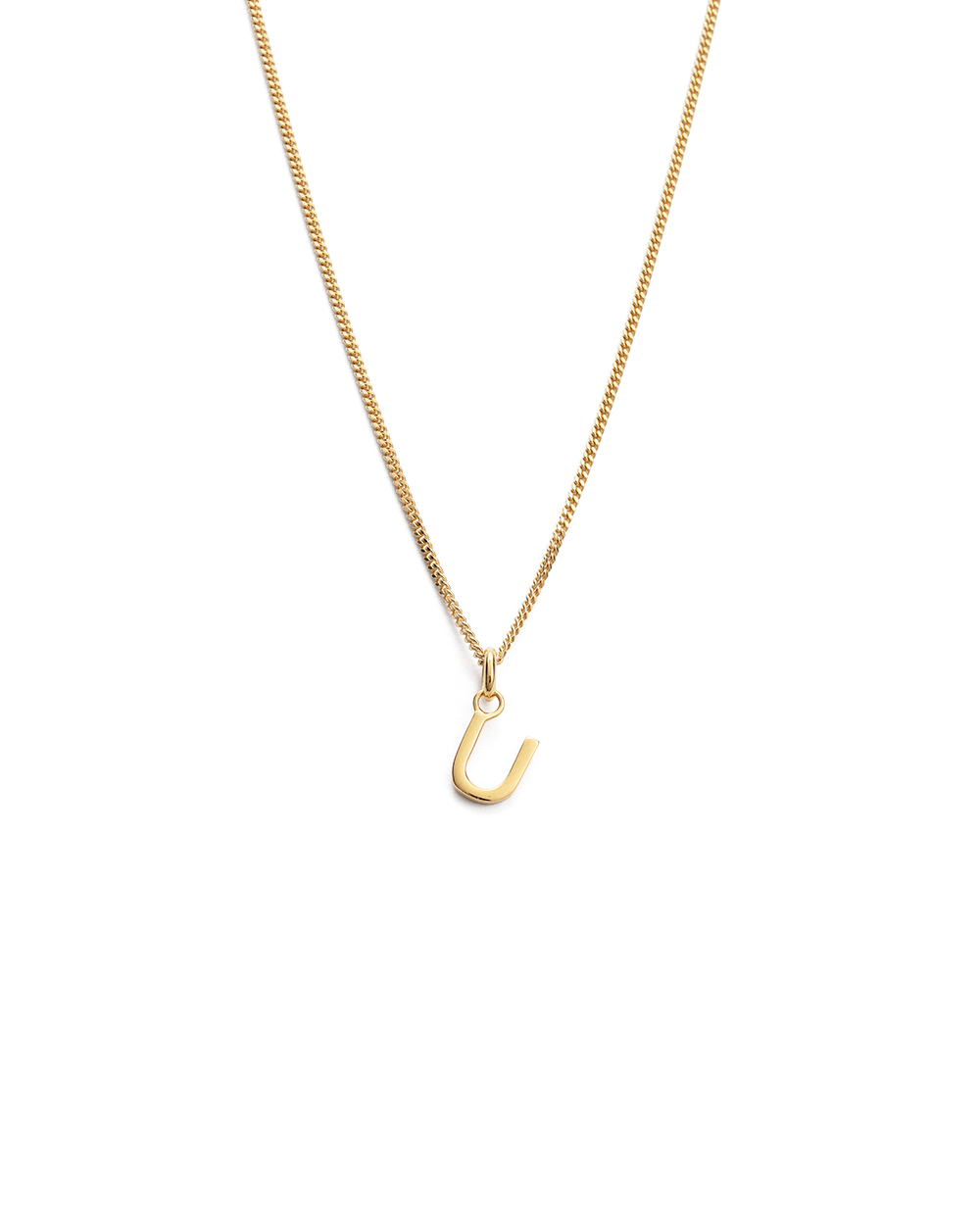 OUTLINE INITIAL NECKLACE A-Z (18K GOLD VERMEIL)