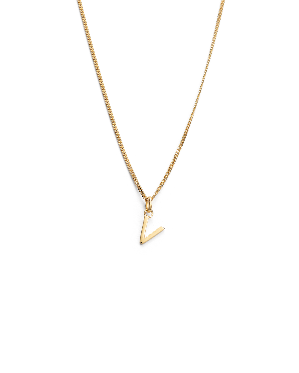 OUTLINE INITIAL NECKLACE A-Z (18K GOLD VERMEIL)