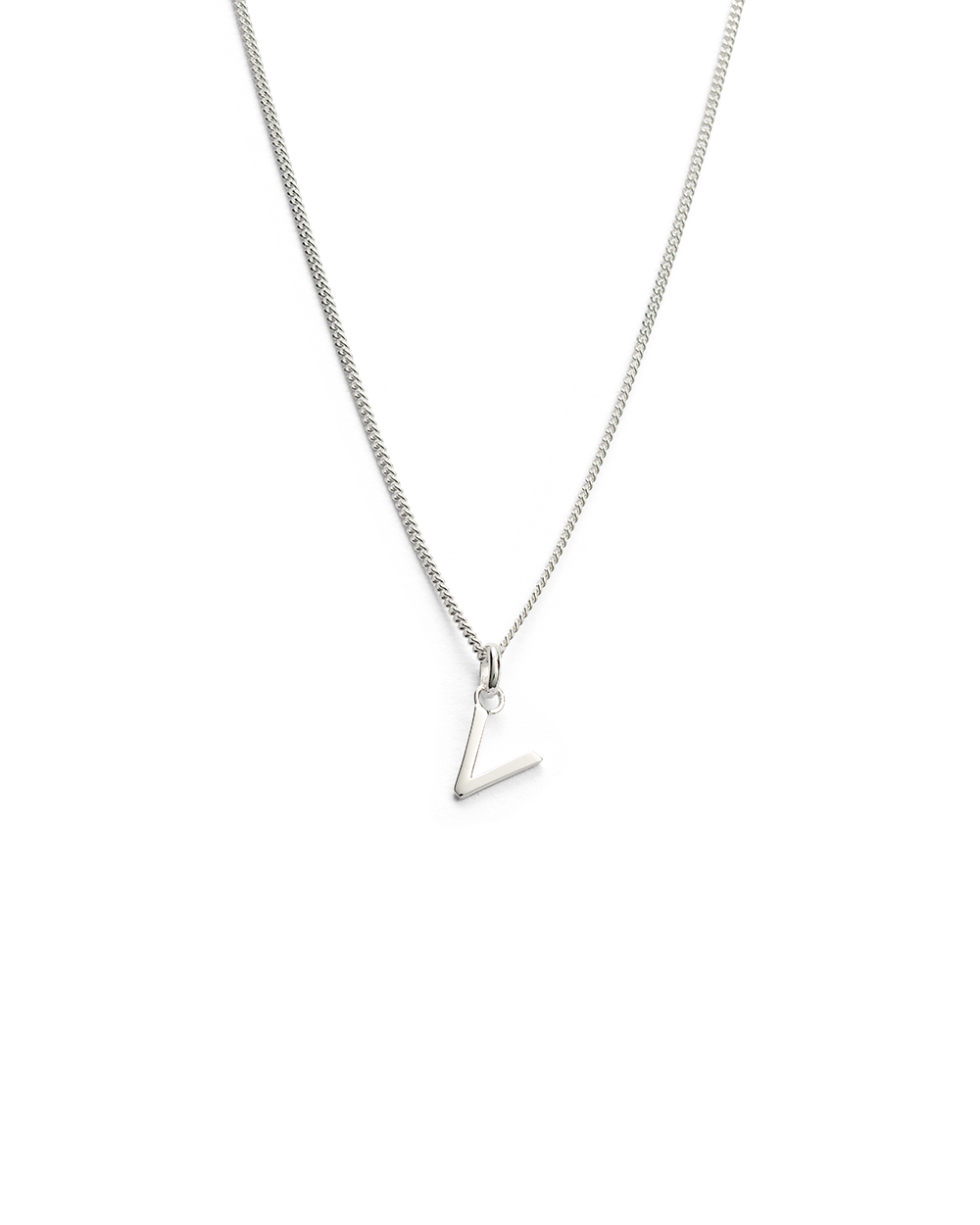 OUTLINE INITIAL NECKLACE A-Z (STERLING SILVER)