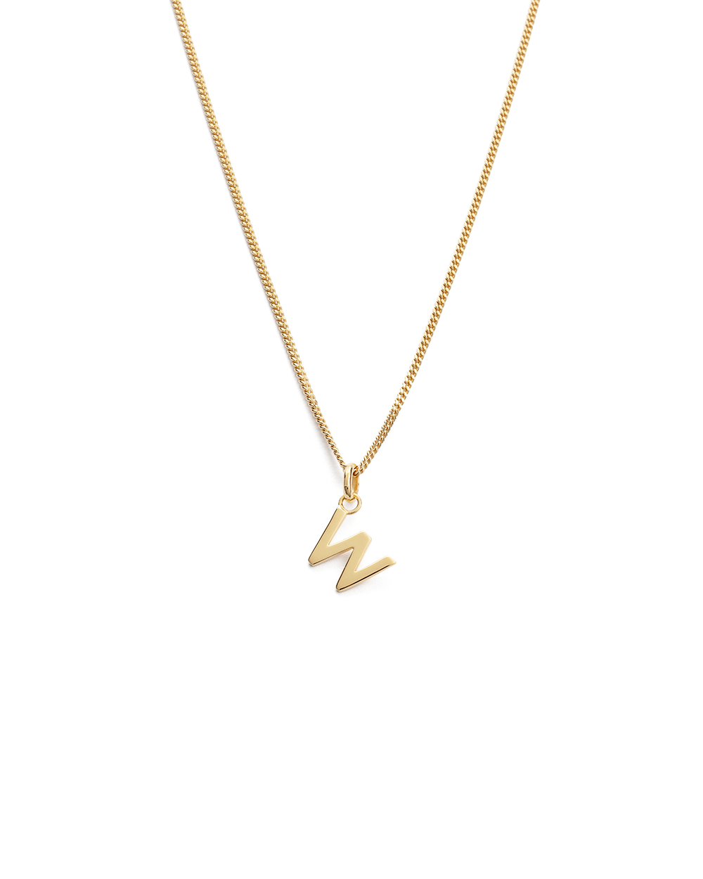 OUTLINE INITIAL NECKLACE A-Z (18K GOLD VERMEIL)