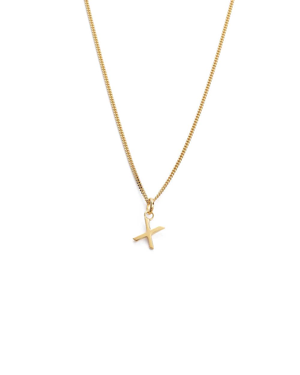 OUTLINE INITIAL NECKLACE A-Z (18K GOLD VERMEIL)