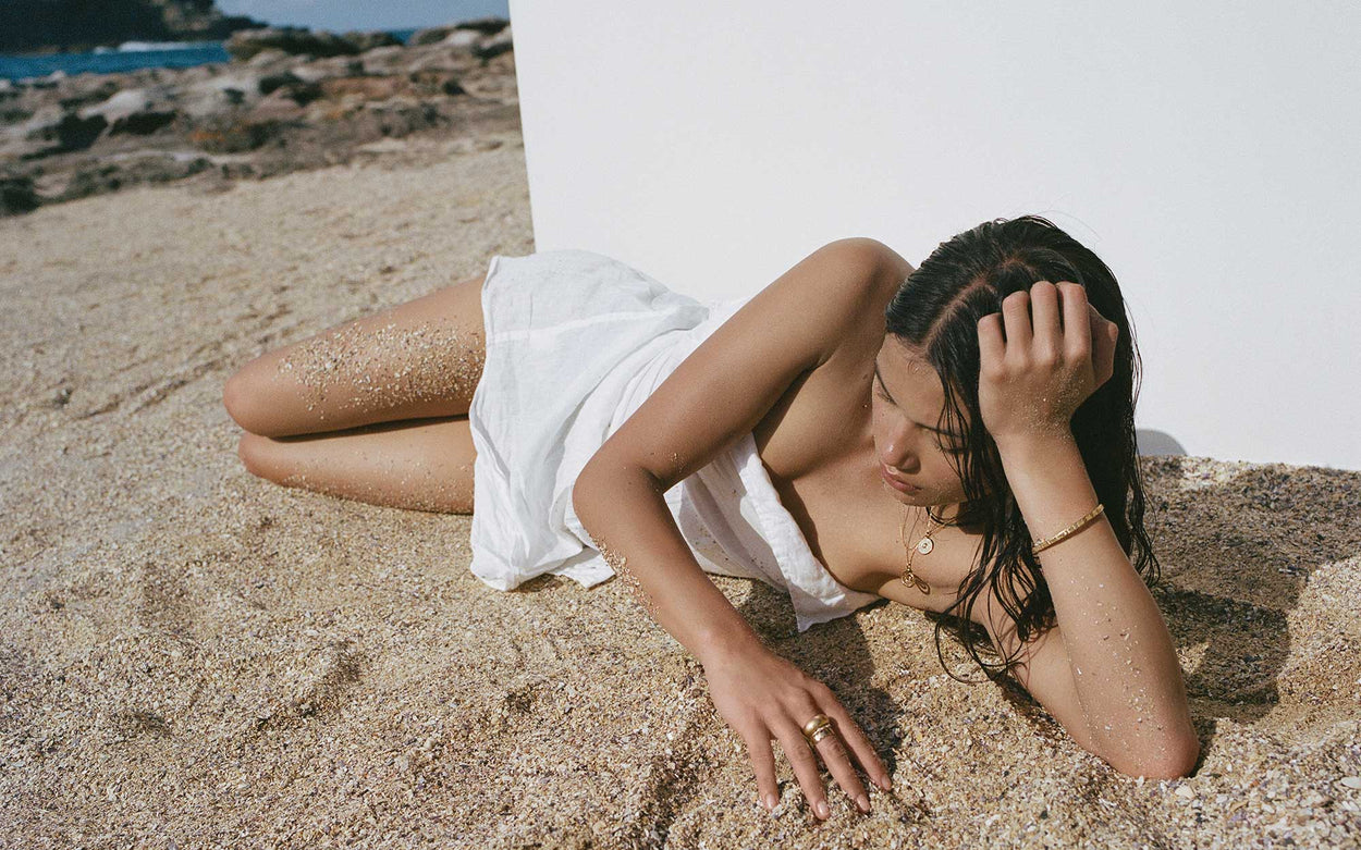 TIGERS EYE BEADED NECKLACE (18K GOLD PLATED) IMAGE 5