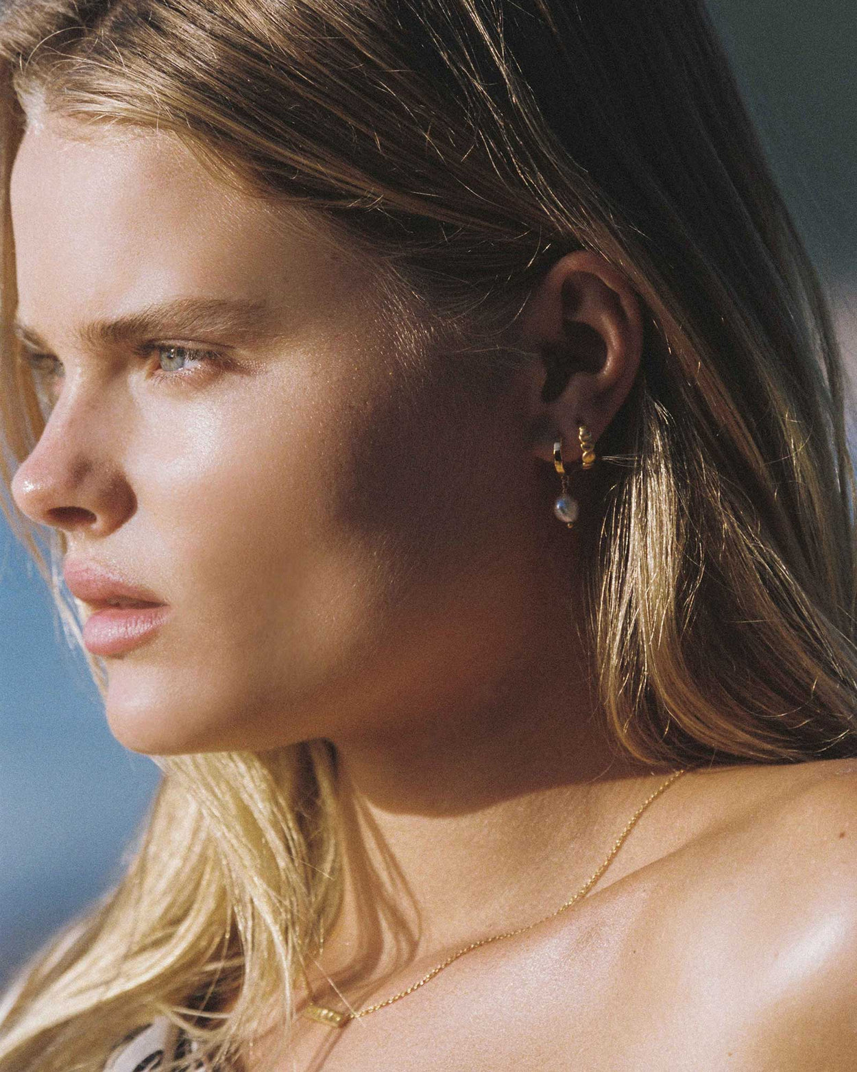 SOLSTICE HOOPS (18K GOLD PLATED) IMAGE 2