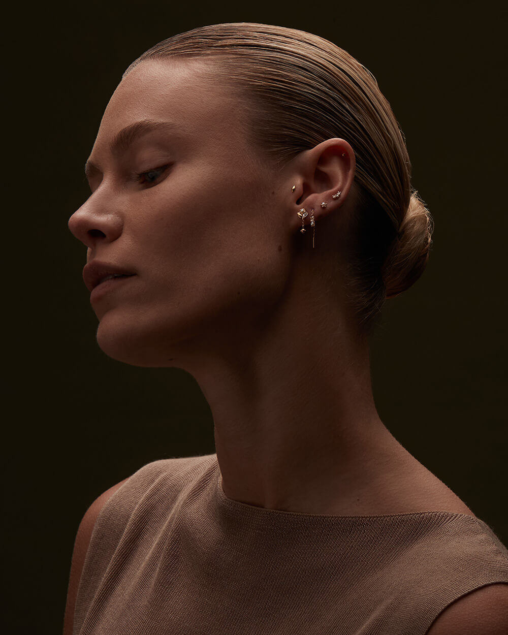 CONTOUR TOPAZ STUDS (STERLING SILVER) IMAGE 3