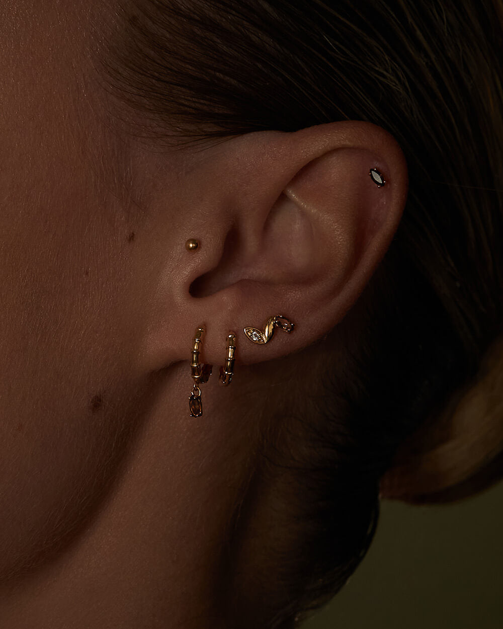 DECO HOOPS (18K GOLD PLATED) IMAGE 3