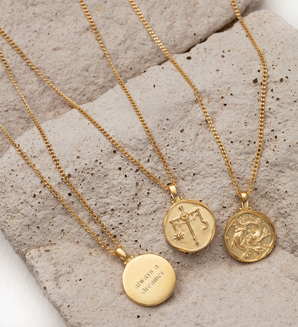 PISCES ZODIAC NECKLACE (18K GOLD VERMEIL) IMAGE 4