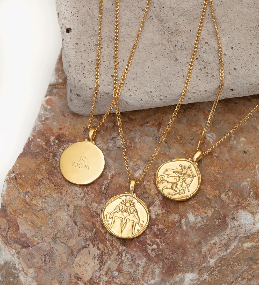 GEMINI ZODIAC NECKLACE (18K GOLD VERMEIL) IMAGE 3