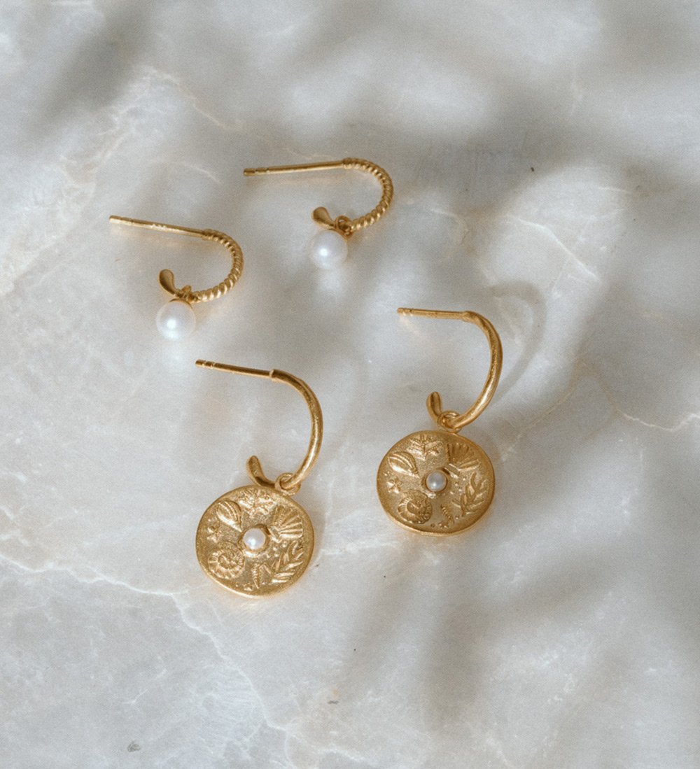 BY THE SEA HOOPS (18K GOLD PLATED) - IMAGE 5