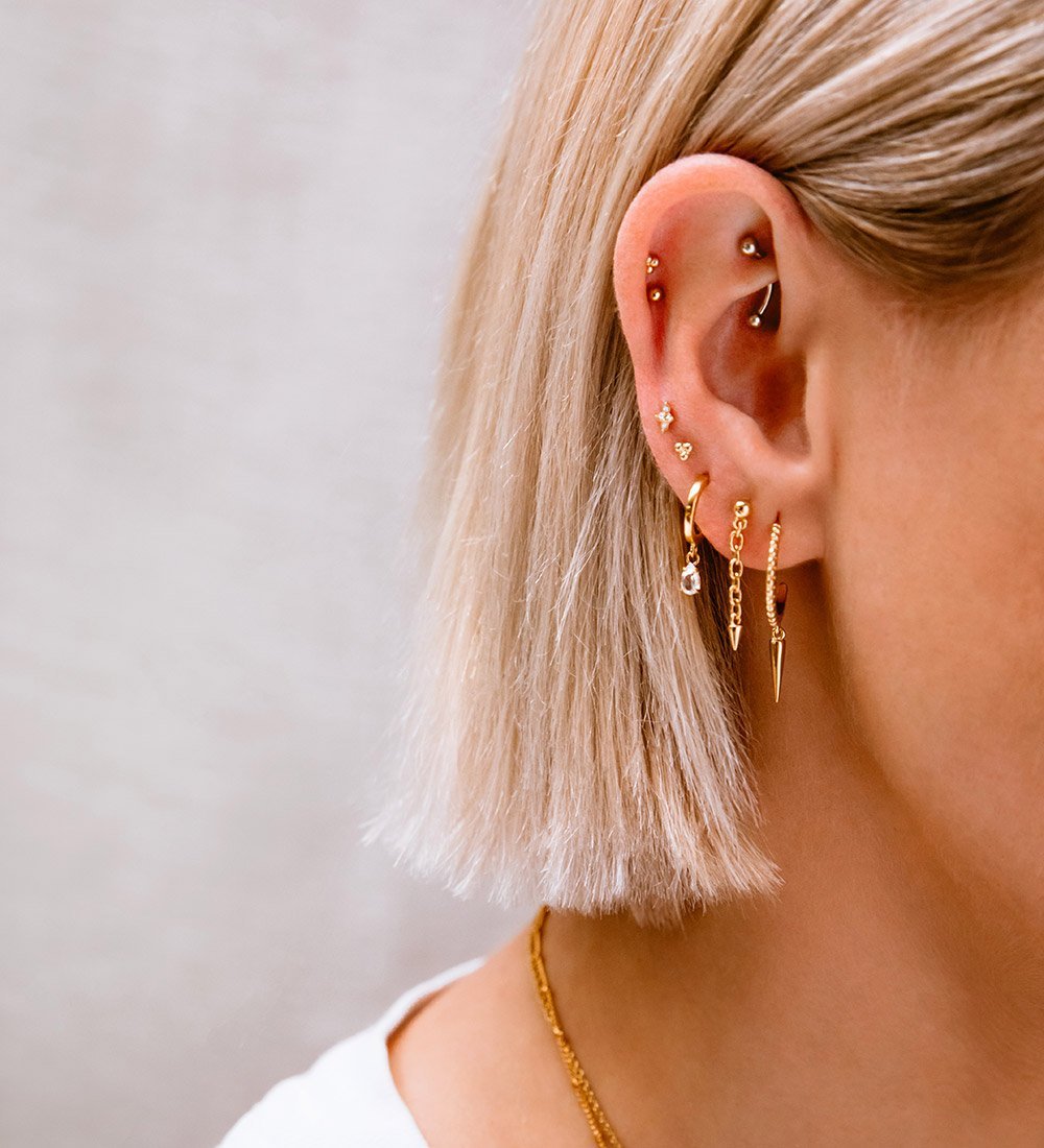 TEARDROP HOOPS (STERLING SILVER) IMAGE 3