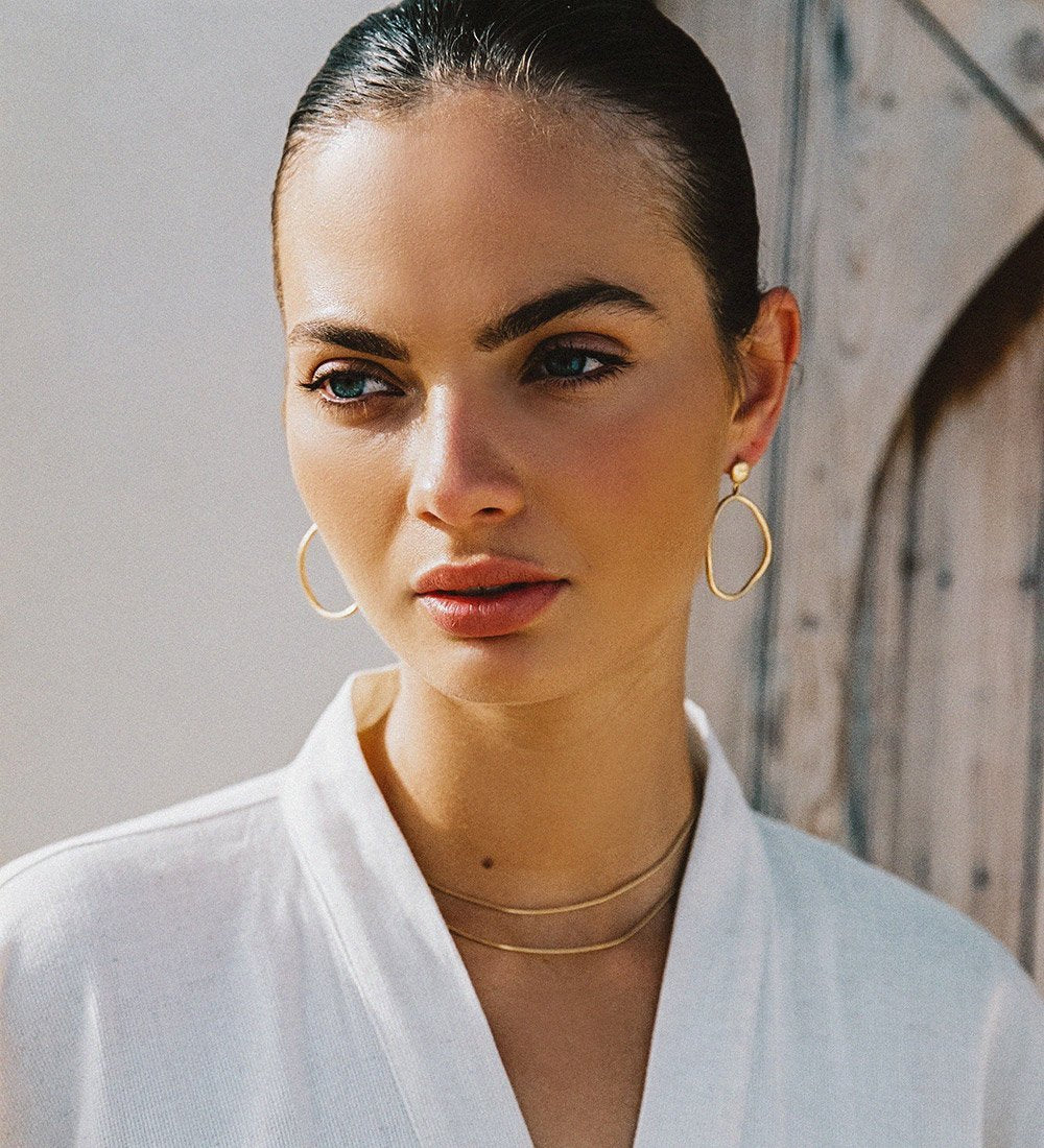 GOLDEN LIGHT EARRINGS (18K GOLD PLATED) IMAGE 5