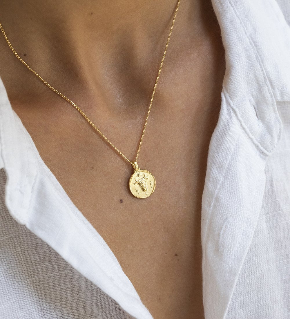 TAURUS ZODIAC (18K GOLD VERMEIL) IMAGE 4