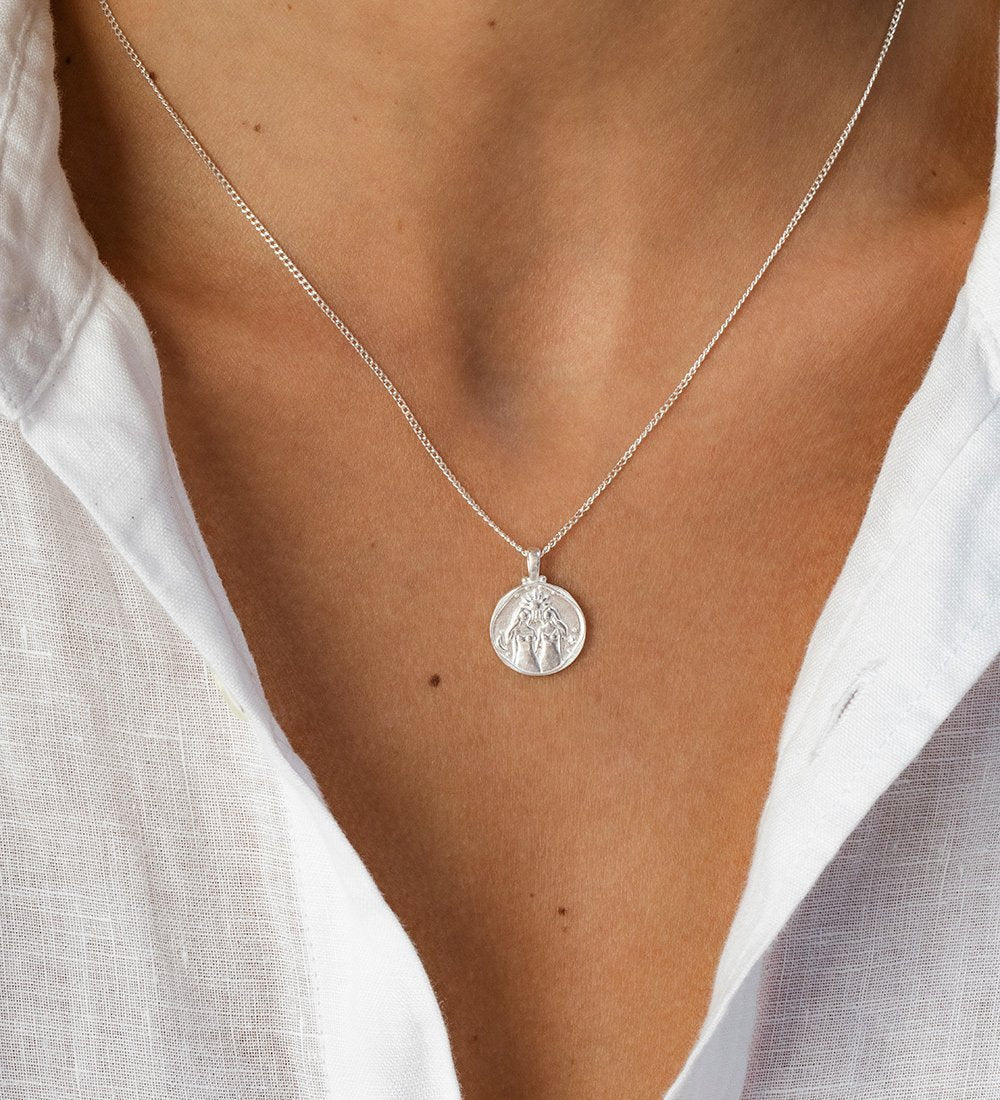 GEMINI ZODIAC NECKLACE (STERLING SILVER) IMAGE 2