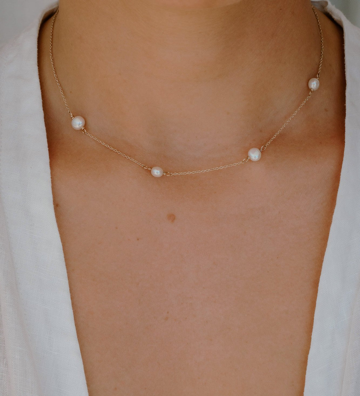 MOON TIDE PEARL NECKLACE (9K GOLD) IMAGE 2