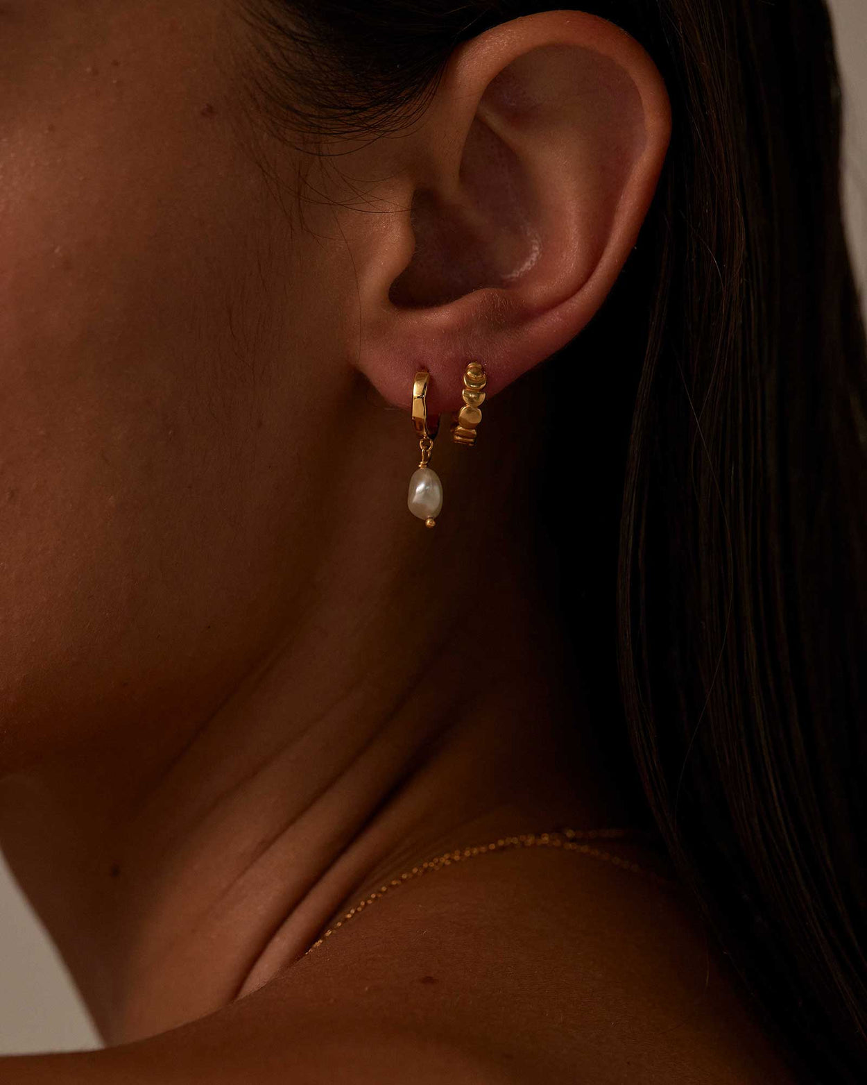 SOLSTICE HOOPS (18K GOLD PLATED) IMAGE 6