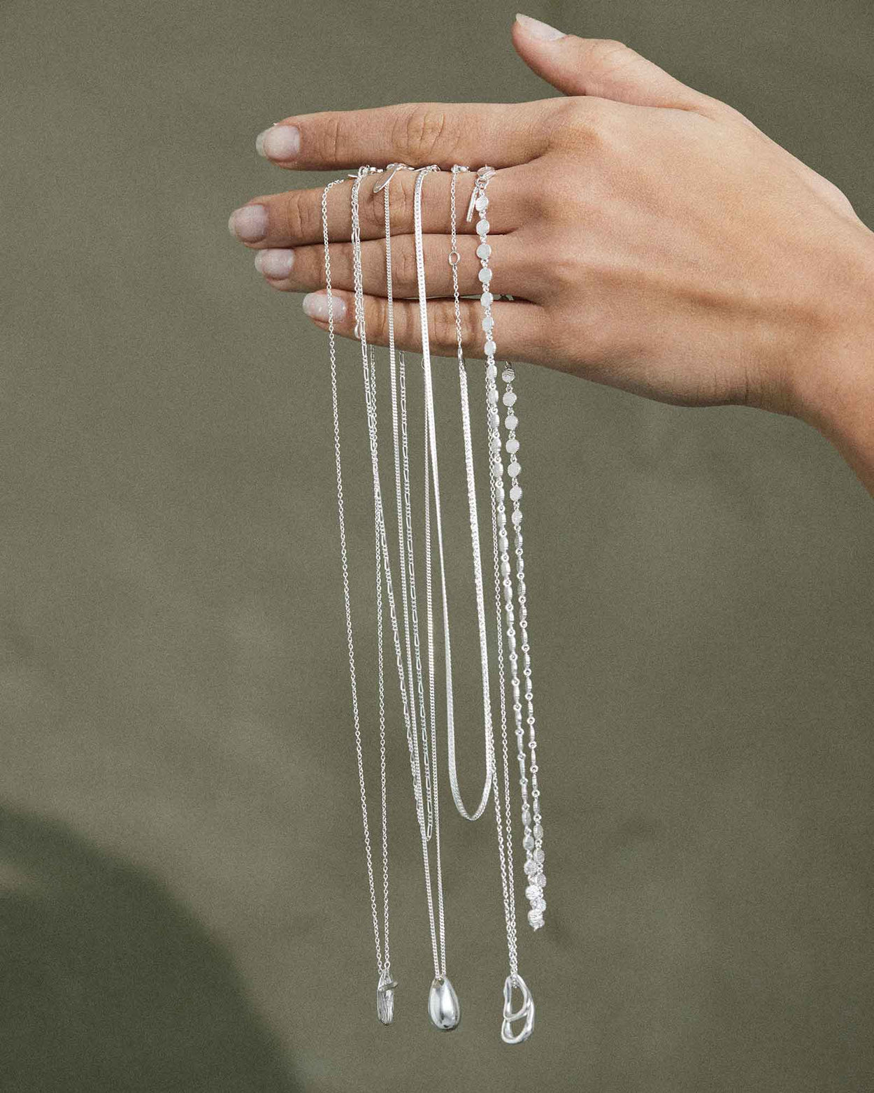 REFLECTION CHAIN NECKLACE (STERLING SILVER) IMAGE 4