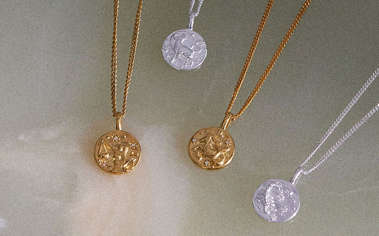 TAURUS PETITE ZODIAC NECKLACE (STERLING SILVER) IMAGE 3