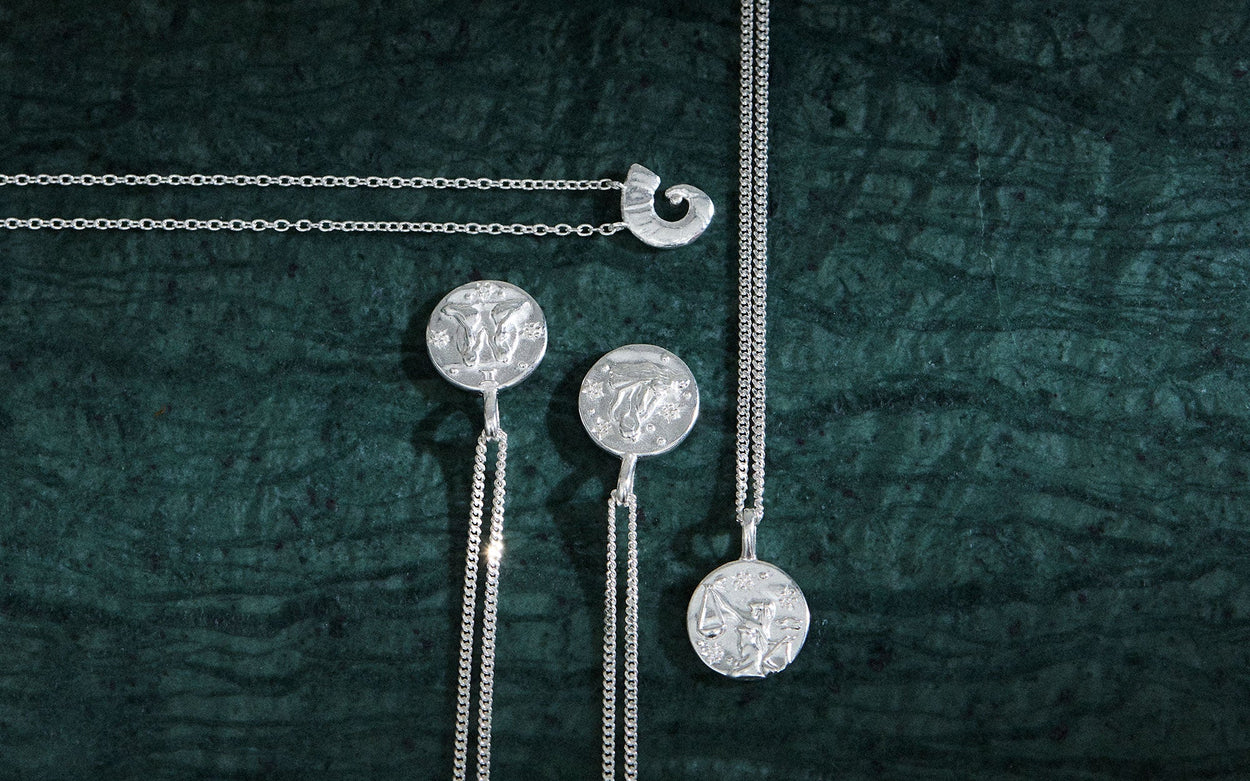 ARIES STAR SIGN NECKLACE (STERLING SILVER) IMAGE 3