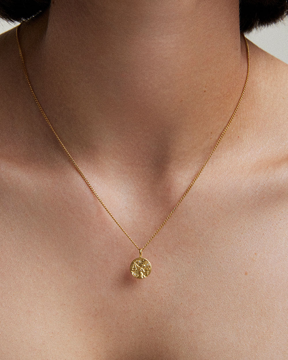 LIBRA PETITE ZODIAC NECKLACE (18K GOLD VERMEIL) IMAGE 2