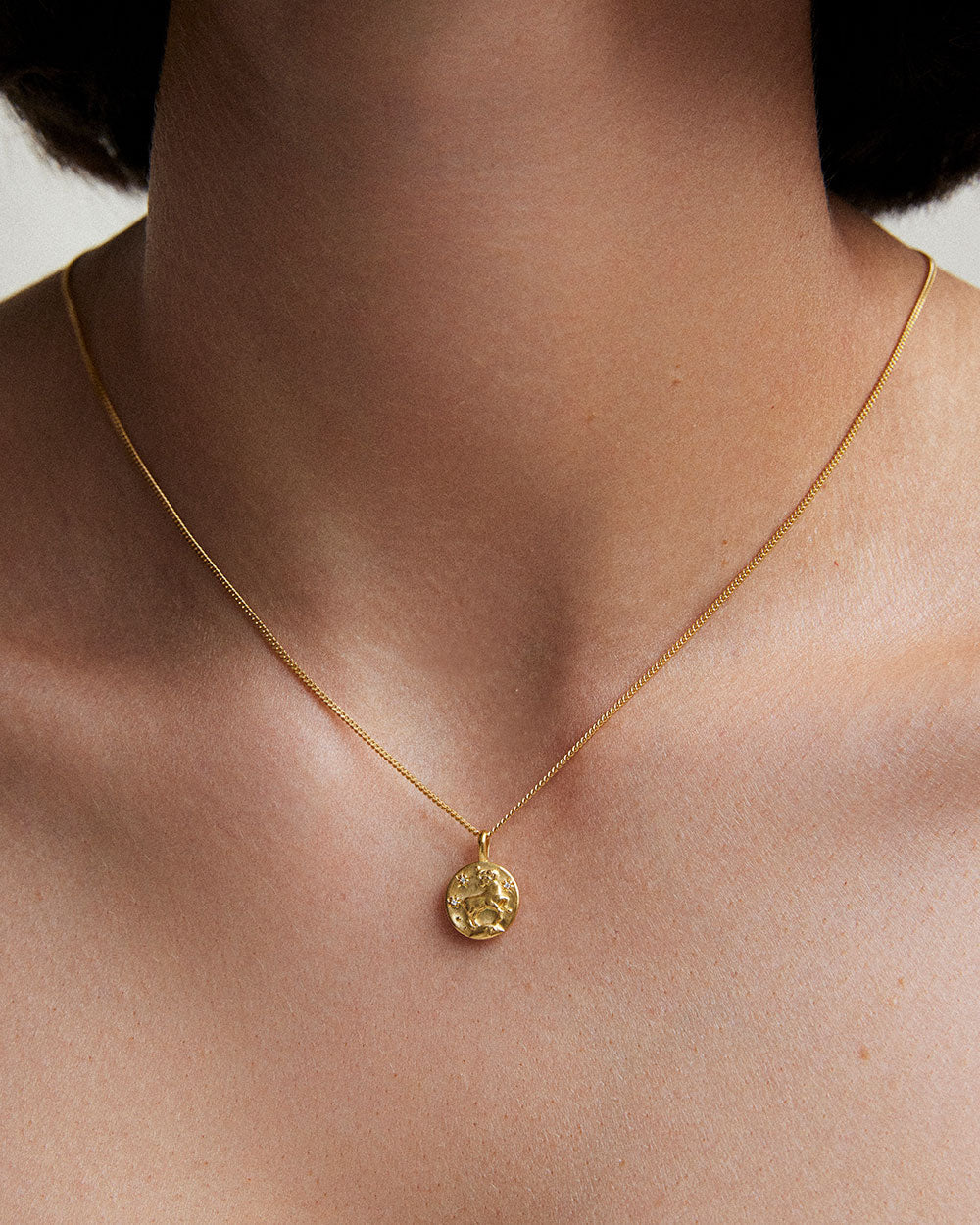 ARIES PETITE ZODIAC NECKLACE (18K GOLD VERMEIL) IMAGE 2