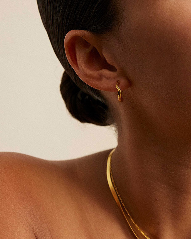 ONDA HOOPS (18K GOLD PLATED) IMAGE 3