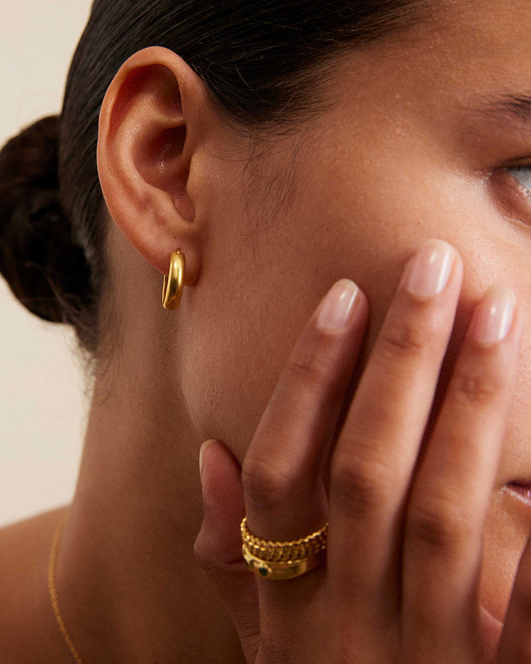 ERA HOOPS (18K GOLD PLATED) IMAGE 2