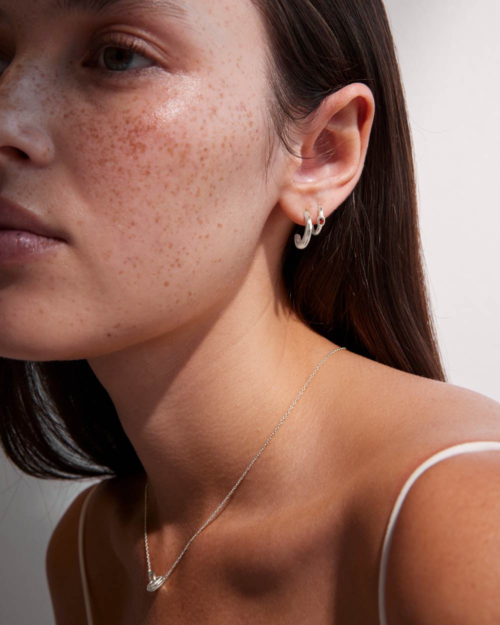 GRACE INFINITY HOOPS (STERLING SILVER) IMAGE 2