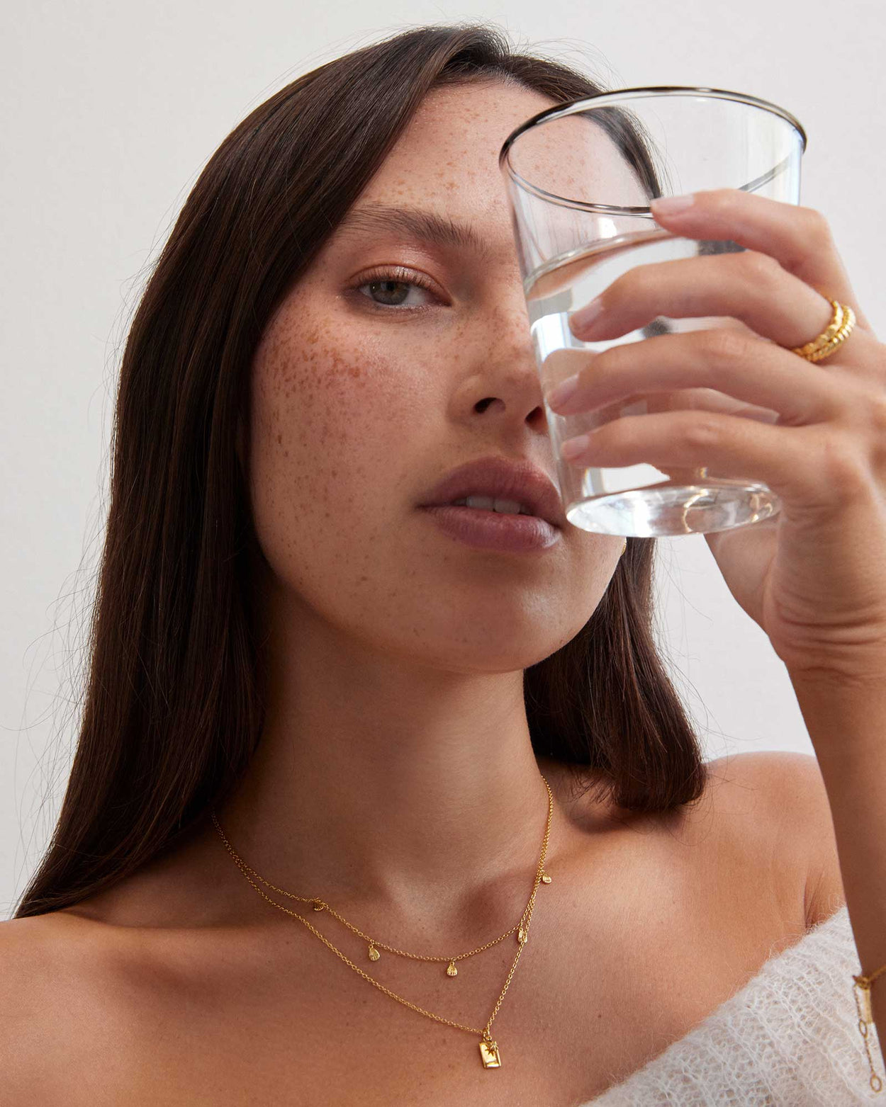 BLOOM DROP HOOPS (18K GOLD PLATED) IMAGE 3