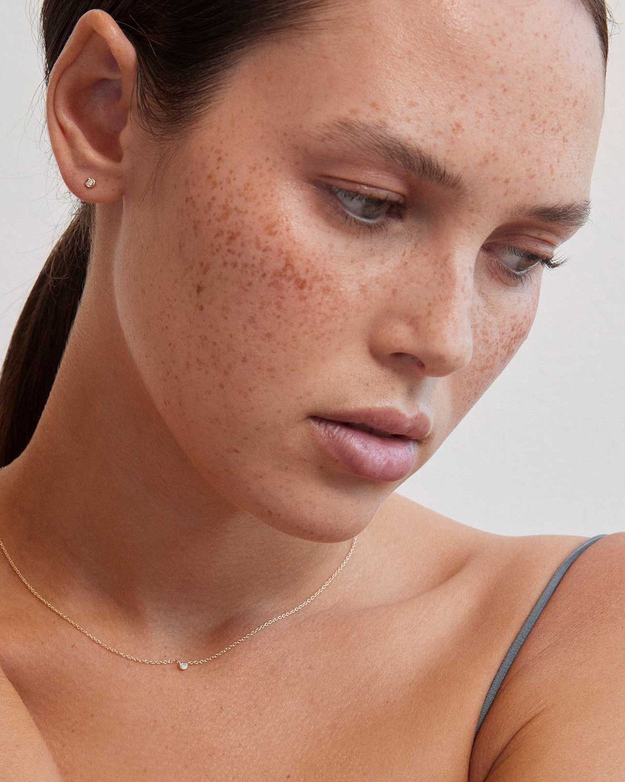 PETITE DIAMOND STUDS (9K GOLD) IMAGE 5