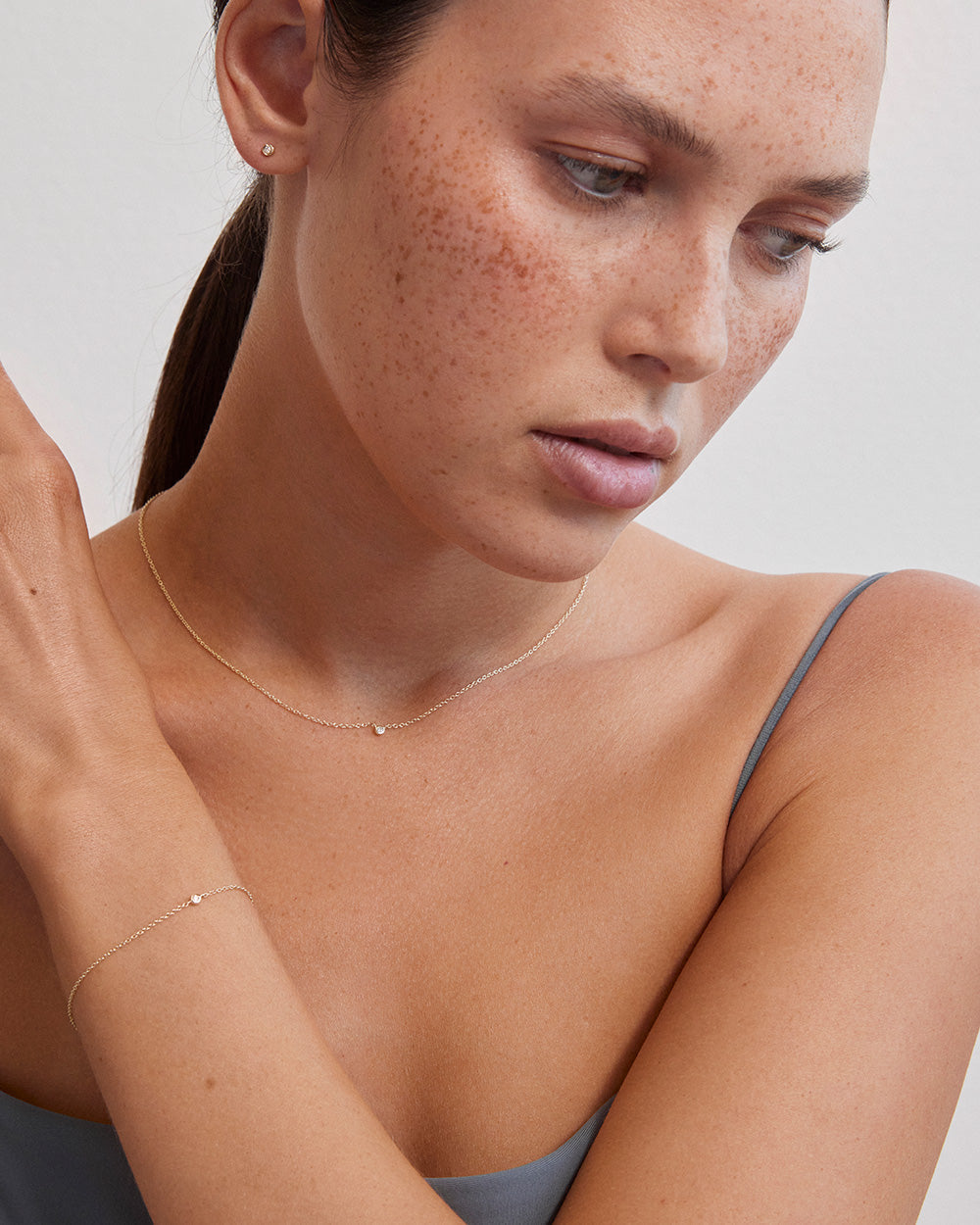 PETITE DIAMOND NECKLACE (9K GOLD) IMAGE 5